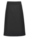Jil Sander Wool A-line Midi Skirt