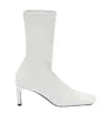 Jil Sander 65mm Leather Ankle Boots In White