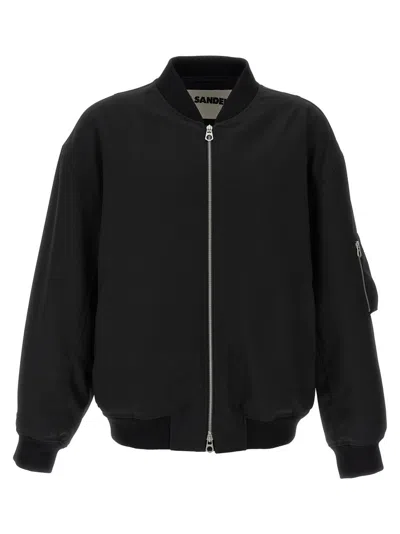 Jil Sander '71' Bomber Jacket In Blue