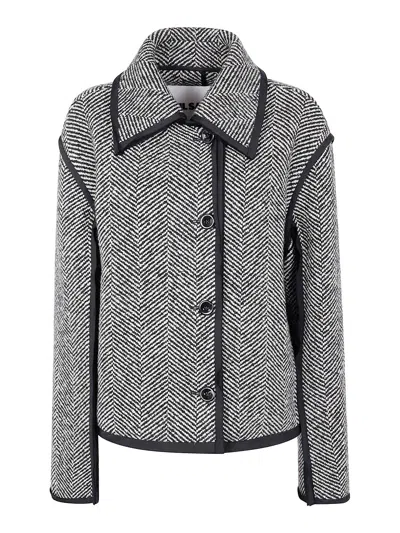 Jil Sander 72 W Trim Jacket In Multi
