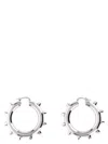Jil Sander Studded Hoop Earrings Featuring Detailing In Metallic