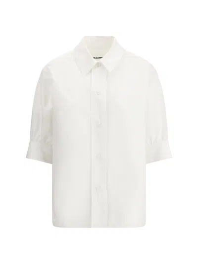 Jil Sander 77 Ss Short Sleeve Shirt In Optic White