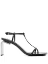 Jil Sander 80mm Leather Sandals In Black