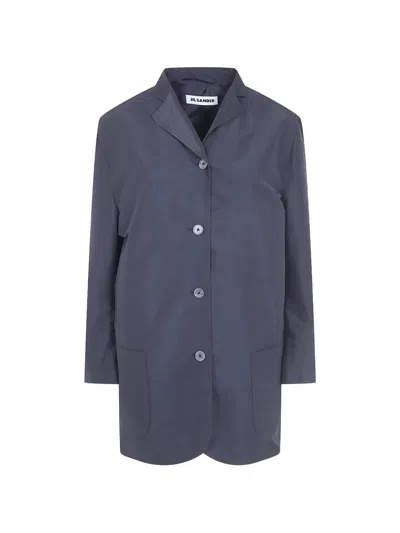 Jil Sander Tailored Coat Ninety Front Pockets Long Sleeves In Blue