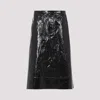 Jil Sander 90 Skirt Linen Midi-length Straight Hem In Black