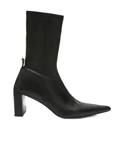 Jil Sander 90mm Pointed-toe Leather Boots In Black