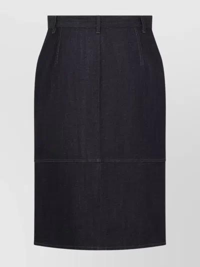 Jil Sander 94 Skirt With Back Pockets And Belt Loops In Black