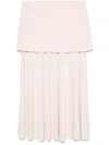 Jil Sander Womens Quartz Contrast-panel Regular-fit Wool Midi Skirt In 粉色