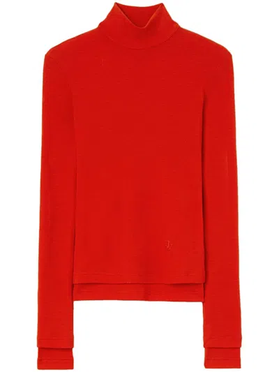 Jil Sander Layered High-neck Top In レッド