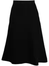 Jil Sander A-line Asymmetric Midi Skirt In Black