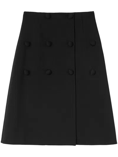 JIL SANDER A-LINE DECORATIVE-BUTTONS SKIRT