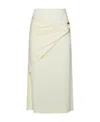 Jil Sander A-line Fine-knit Midi Skirt In White