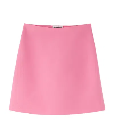 JIL SANDER JIL SANDER STRAIGHT HEM A-LINE MINI SKIRT