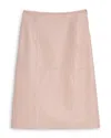 Jil Sander A Line Leather Skirt In Pink