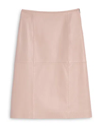 Jil Sander A Line Leather Skirt In Pink
