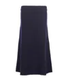 Jil Sander A-line Wool Midi Skirt In Black