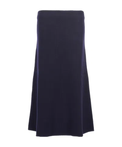 Jil Sander A-line Midi Skirt In Black