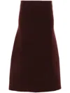 Jil Sander A-line Midi Skirt In Red