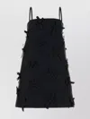 Jil Sander A-line Mini Dress Featuring Spaghetti Straps In Blue