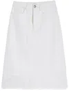 Jil Sander A-line Panelled Denim Skirt In 白色