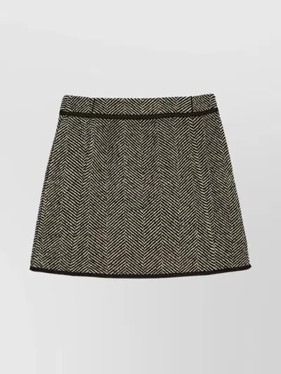 JIL SANDER A-LINE PATTERNED SKIRT TRIM