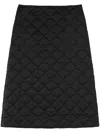 JIL SANDER A-LINE QUILTED MIDI SKIRT