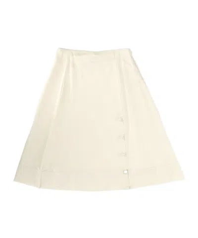 Jil Sander A-line Satin Mini Skirt In Neutral