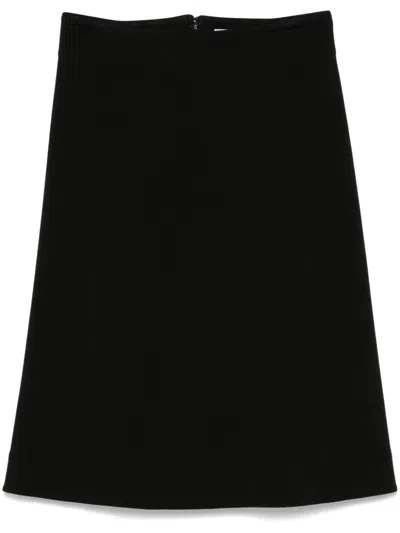 Jil Sander A-line Skirt In Black  
