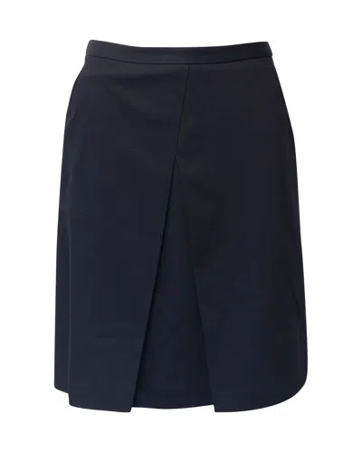 Jil Sander A-line Skirt In Navy Blue Wool