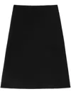 Jil Sander A-line Skirt With Structured Finish In Black In Black