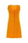 Jil Sander Sleeveless V-neck Ribbed Knit Dress