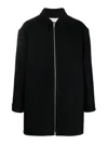 Jil Sander Man Coat Black Size 46 Wool In Black