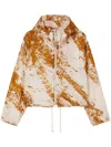 Jil Sander Abstract-pattern Hooded Jacket In Neutrals