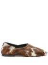 Jil Sander Abstract-pattern Print Leather Shoes In White