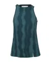Jil Sander Abstract-print Cotton Top In Blue