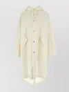 Jil Sander Cotton Hooded Raincoat In White