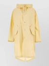 Jil Sander Logo Printed Cotton Canvas Parka In Yellow
