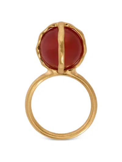 Jil Sander Agate-embellished Ring In Multi