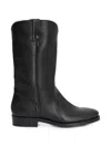Jil Sander Aged-effect Leather Boots In Multi
