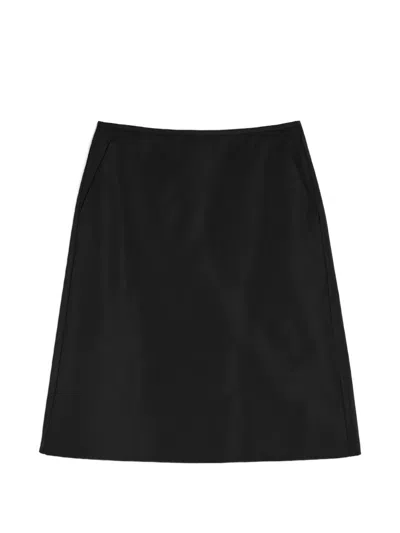 Jil Sander A-line Midi Skirt In Black
