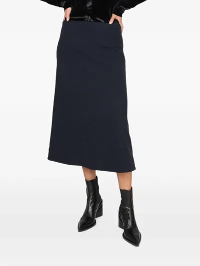 Jil Sander A-line Midi Skirt In Blue