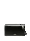 Jil Sander Logo-debossed Leather Shoulder Bag In Black