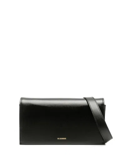 Jil Sander All-day Bag With Buckle Bags In Black