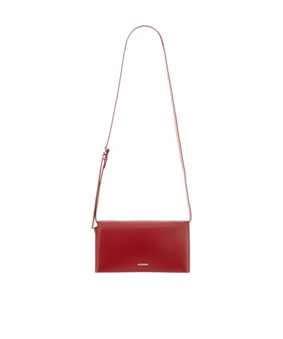 Jil Sander All-day Cross Body Bag In Red