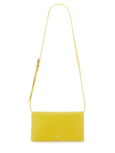 Jil Sander All Day Leather Shoulder Bag In Pink