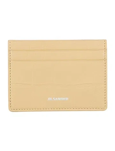 Pre-owned Jil Sander Alligator Printed Card Holder In Yellow