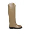 Jil Sander Almond-toe Knee-length Boots In Brown