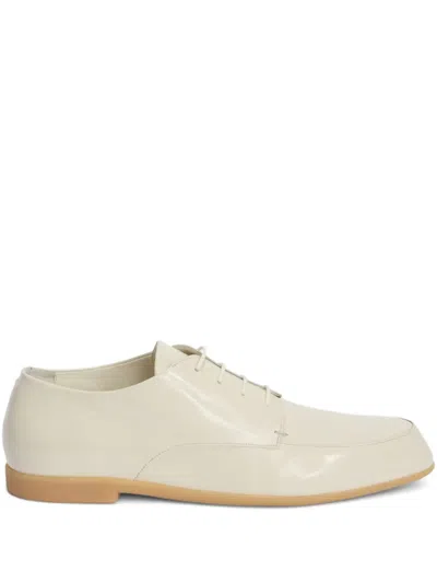 Jil Sander Almond-toe Lace-up Shoes In Neutral
