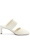 Jil Sander Almond-toe Leather Mules In White