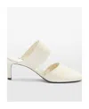 Jil Sander Almond-toe Leather Mules In White